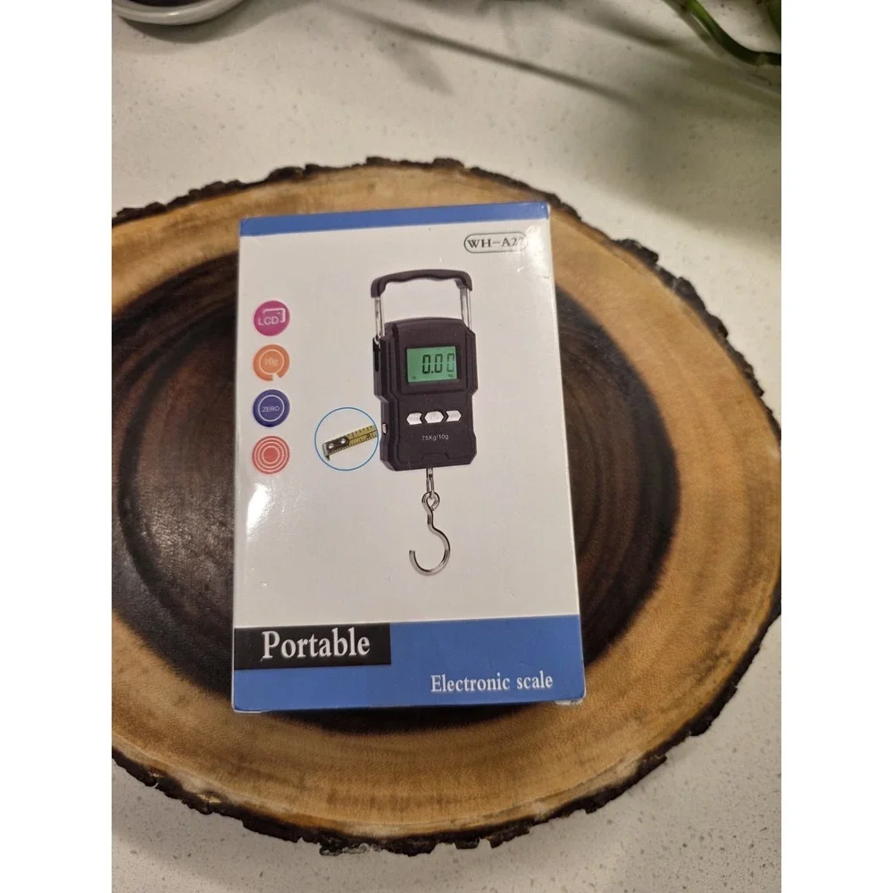 75kg/10g Portable LCD Electronic Hand Scale Travel Hanging Scale